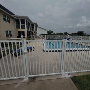 Aluminum fence installation